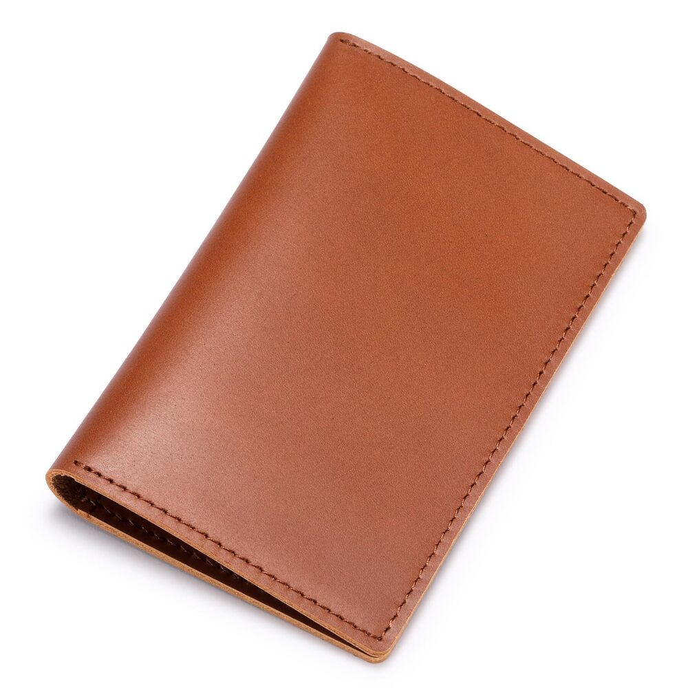 5514 Minimalist Thin Bifold Card Holder - Italian Calfskin Brown